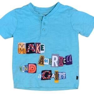 Make America Kind Again Cotton Blend Short Sleeve Rework Upcycle Kid Toddler 4T